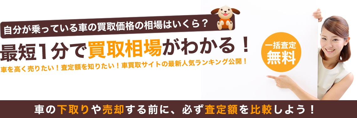 中古車を高く売る!車買取サイトランキング